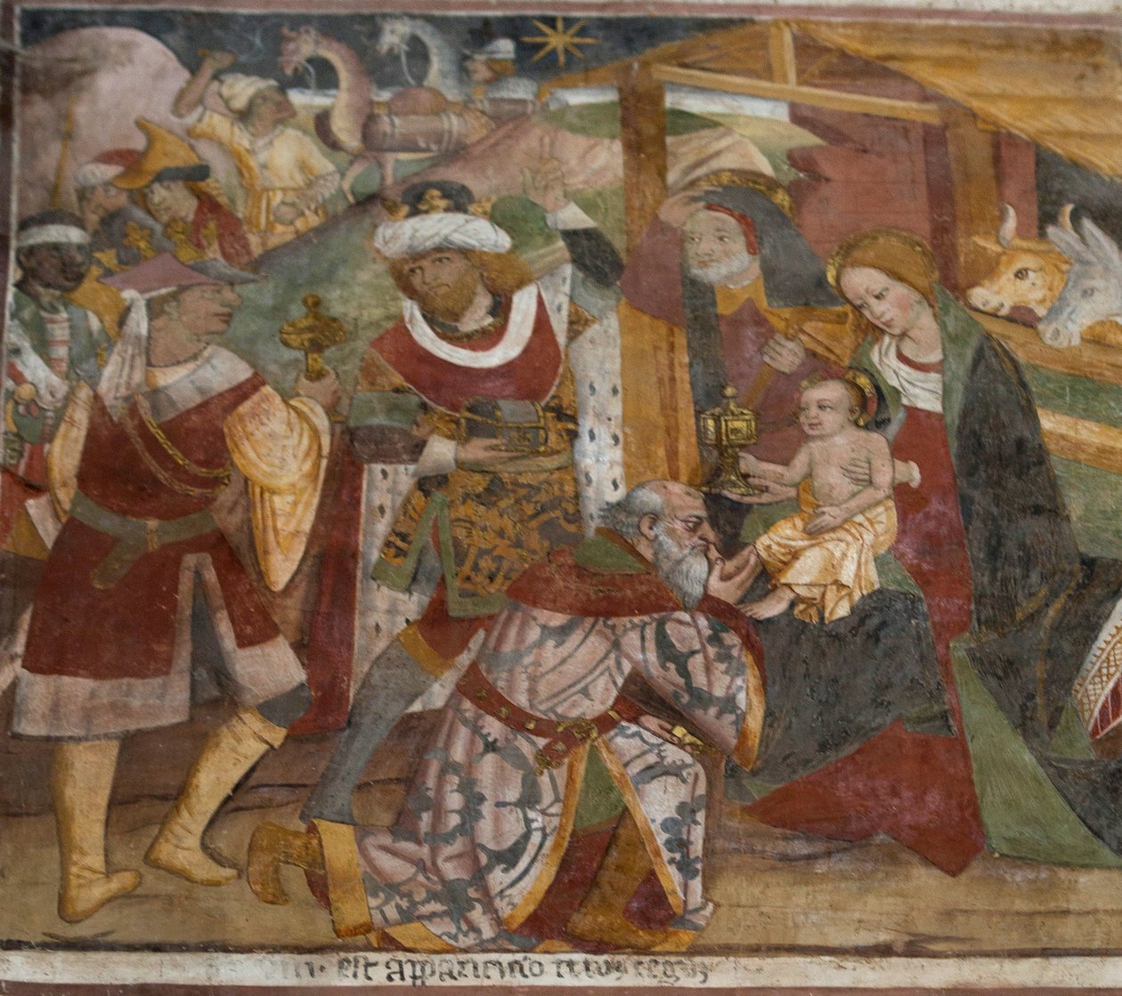 A Háromkirályok imádása, 1492 körül alkotó: Giovanni Canavesio