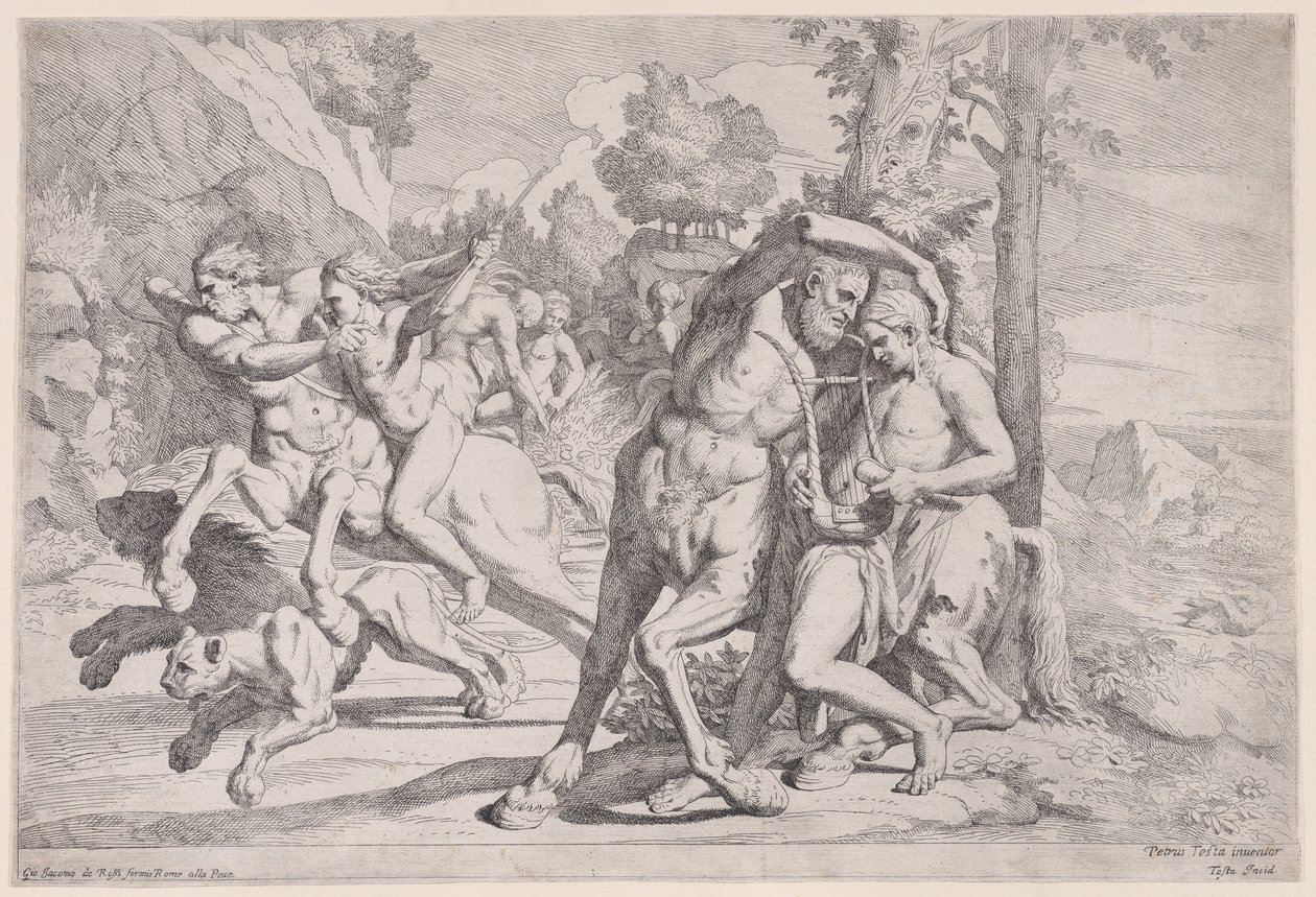 Akhilleusz nevelése, 1650-55. alkotó: Giovanni Cesare Testa