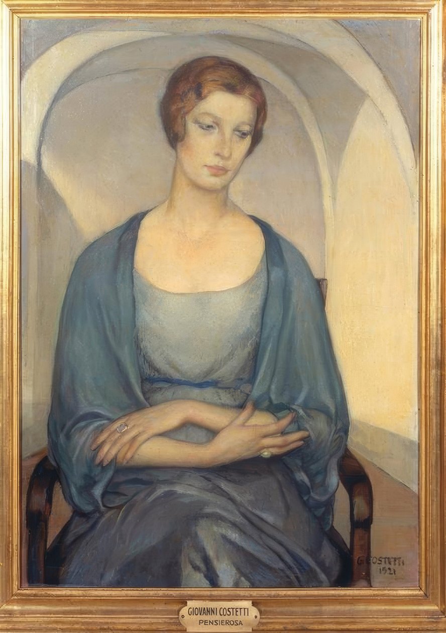 Gondolkodó nő alkotó: Giovanni Costetti