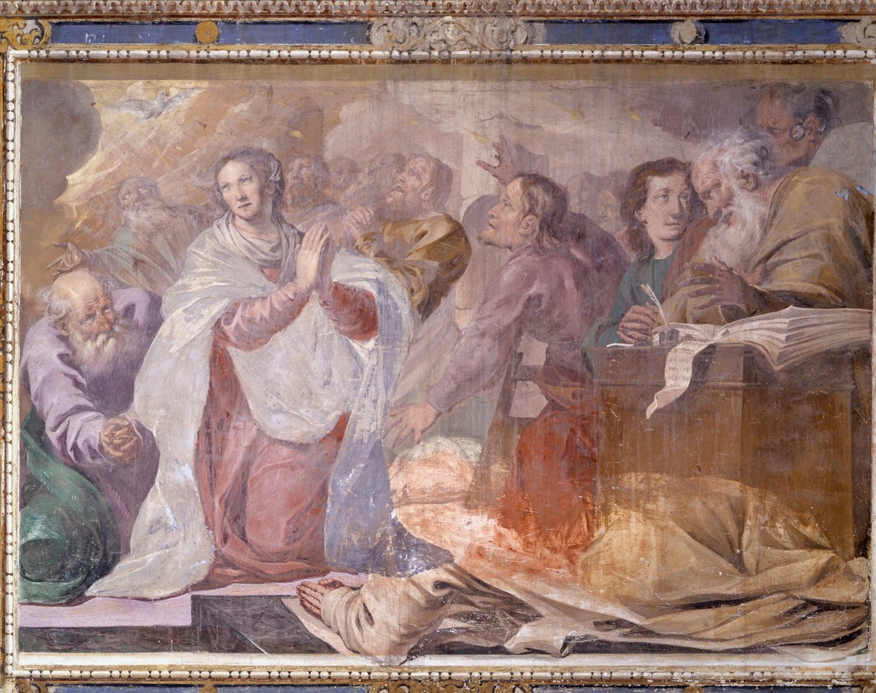 Olaszország, Lombardia, Pavia, Pavia Charterhouse (Certosa), Jézus és Mária történetei, freskórészlet alkotó: Giovanni Cristoforo Storer