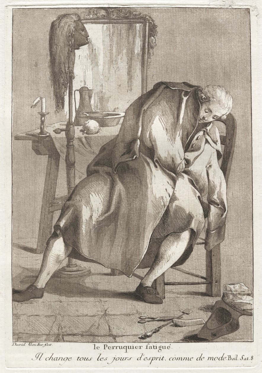A fáradt parókakészítő alkotó: Giovanni David