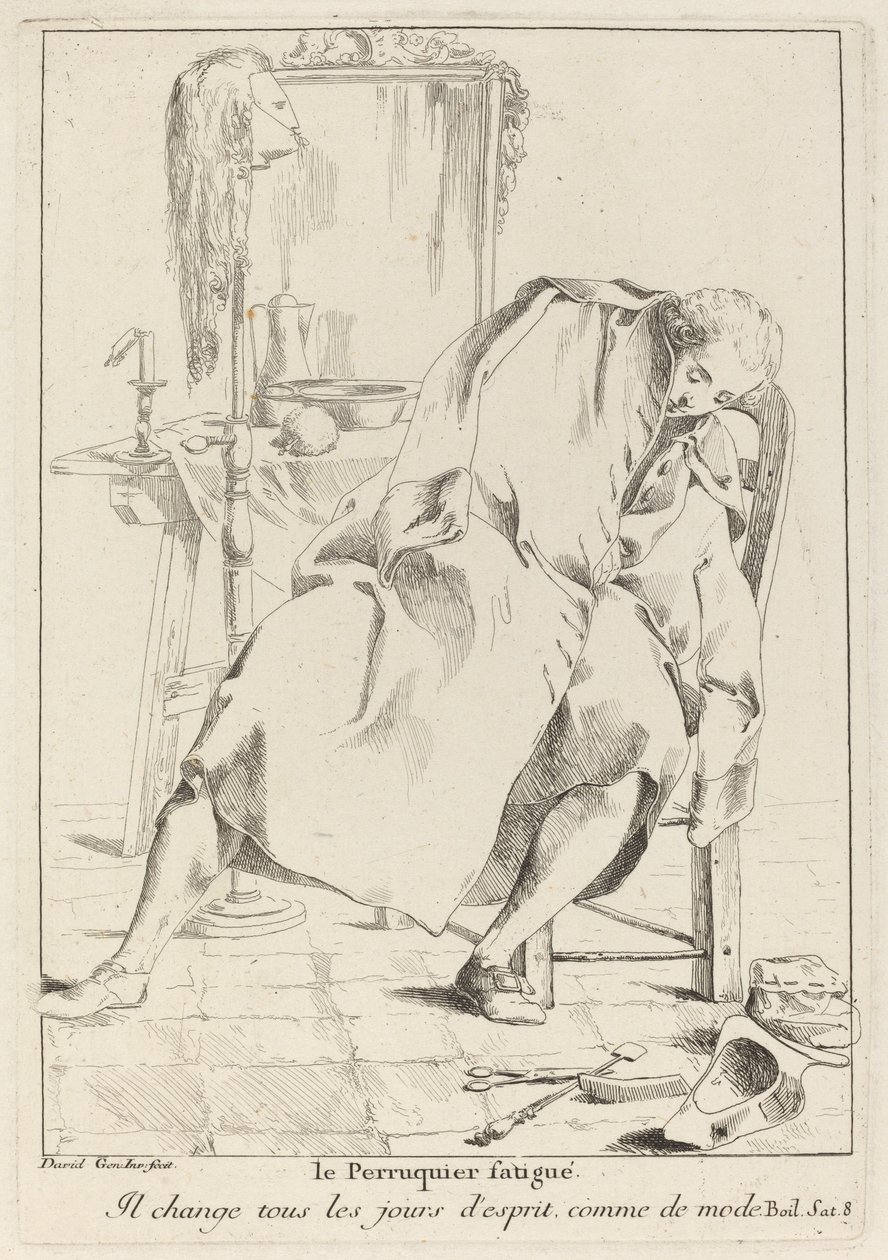 A fáradt parókakészítő alkotó: Giovanni David
