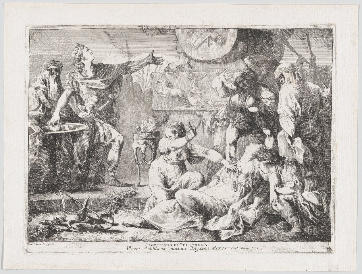 Polyxena feláldozása, 1776. alkotó: Giovanni David