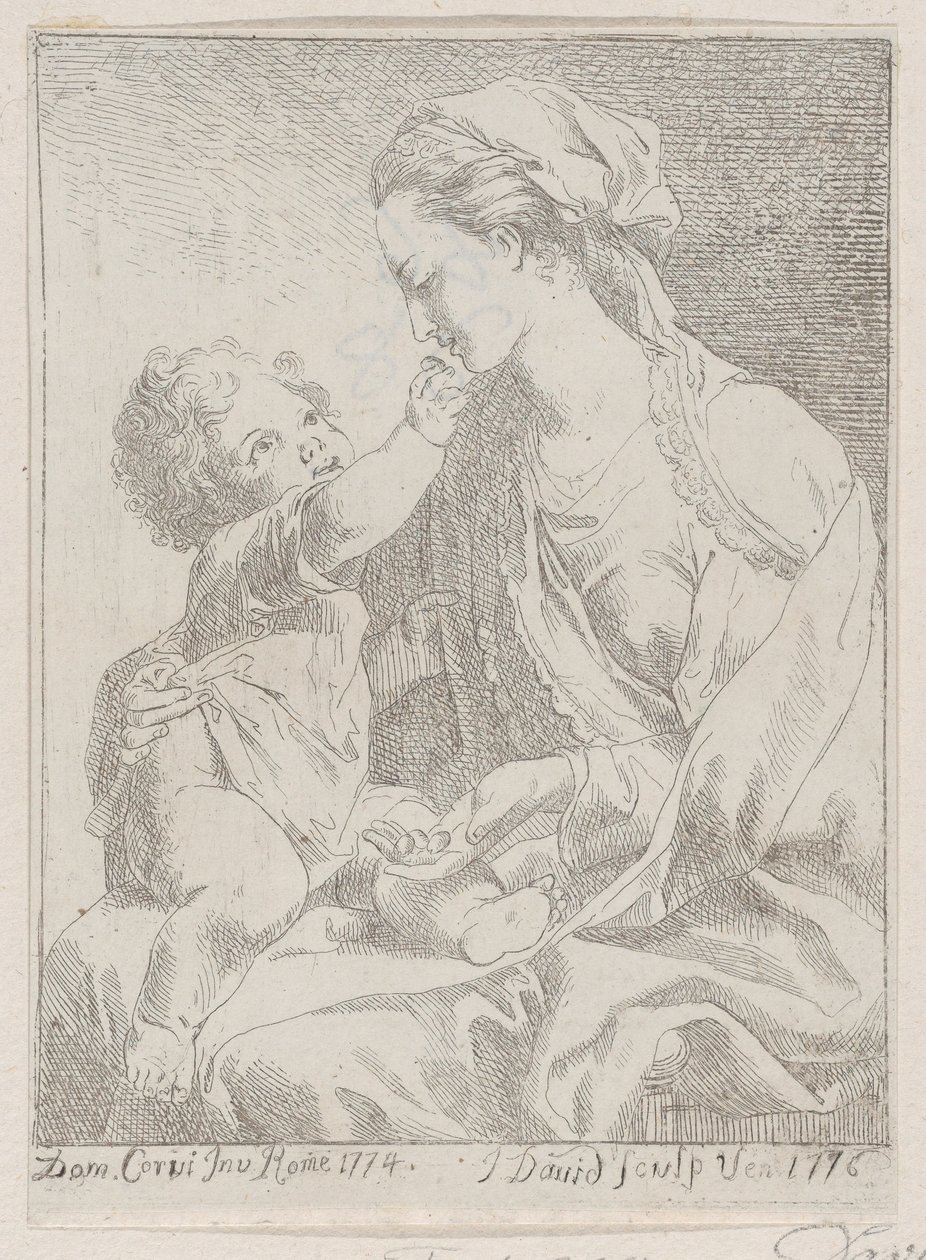 Szűz és gyermek, 1776. alkotó: Giovanni David