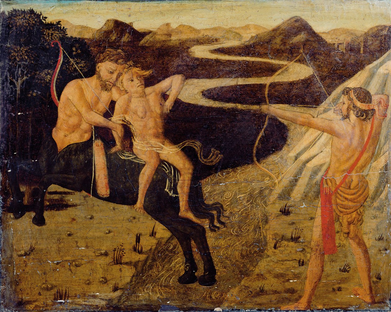 Cassone panel: Hercules megmenti Deianeirát Nessustól alkotó: Giovanni Di Ser Giovanni Guidi