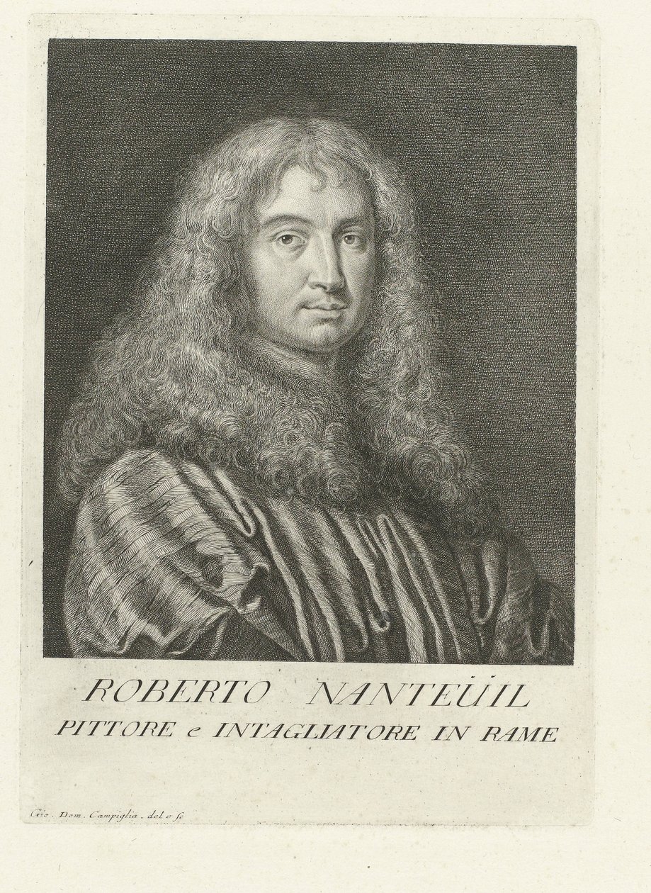 Robert Nanteuil művész portréja Művészek portréi (sorozat címe) alkotó: Giovanni Domenico Campiglia