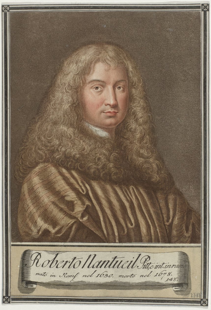 Robert Nanteuil művész portréja Művészek portréi (sorozat címe) alkotó: Giovanni Domenico Campiglia