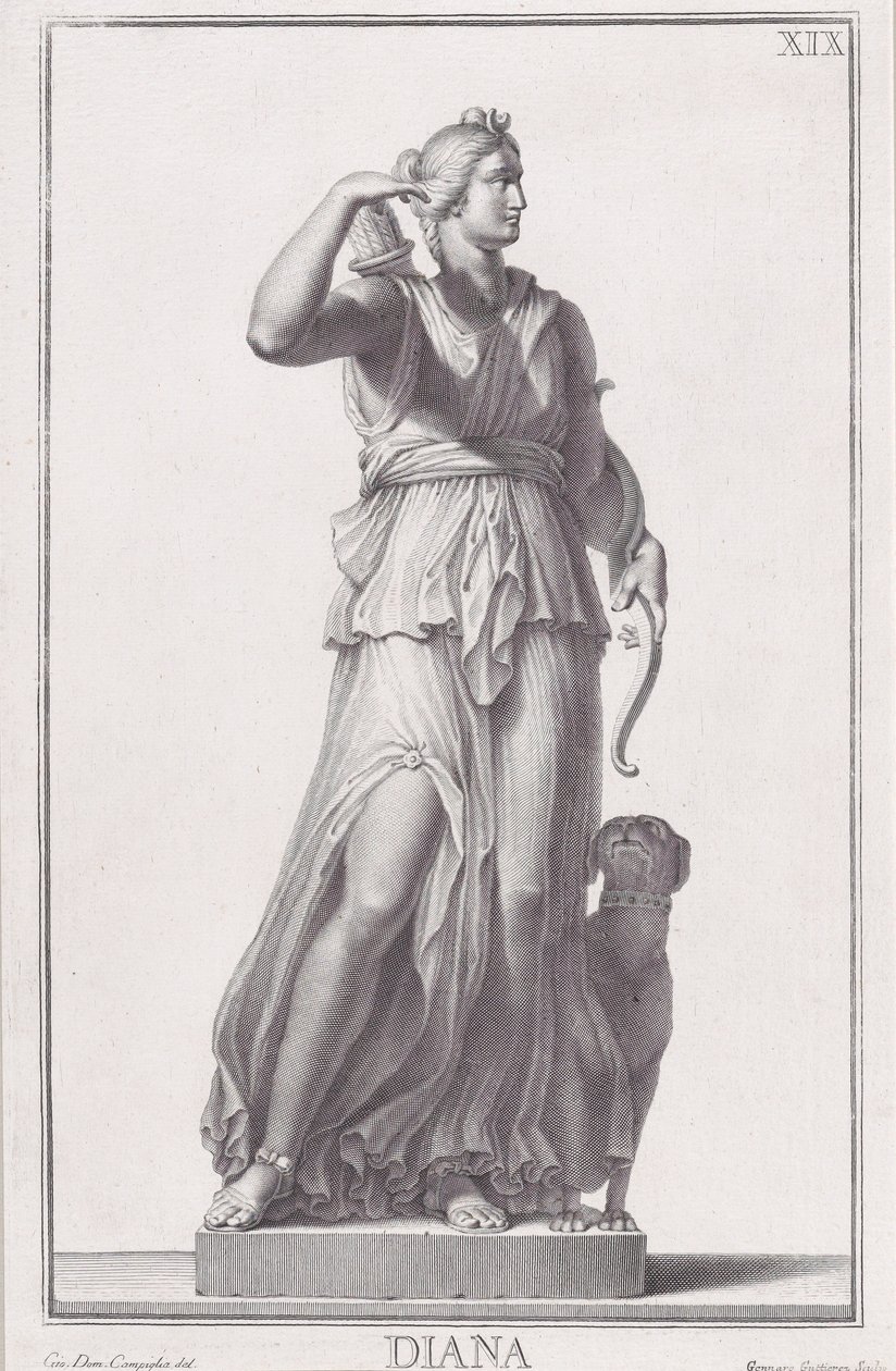 Diana szobra, 1734. alkotó: Giovanni Domenico Campiglia