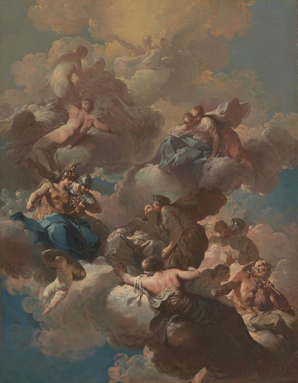 Vázlat egy mennyezeti freskóhoz, 1740 körül (olaj, vászon) alkotó: Giovanni Domenico Ferretti