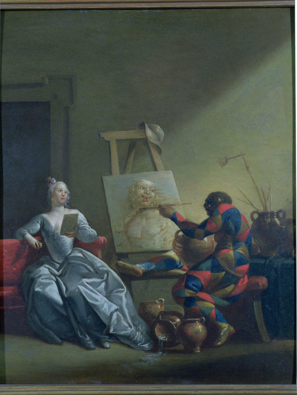 A harlekin festő, 1742 körül alkotó: Giovanni Domenico Ferretti