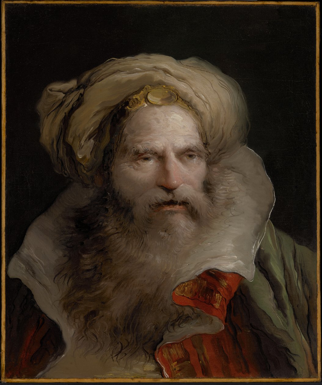 Egy szakállas férfi turbánban alkotó: Giovanni Domenico Tiepolo