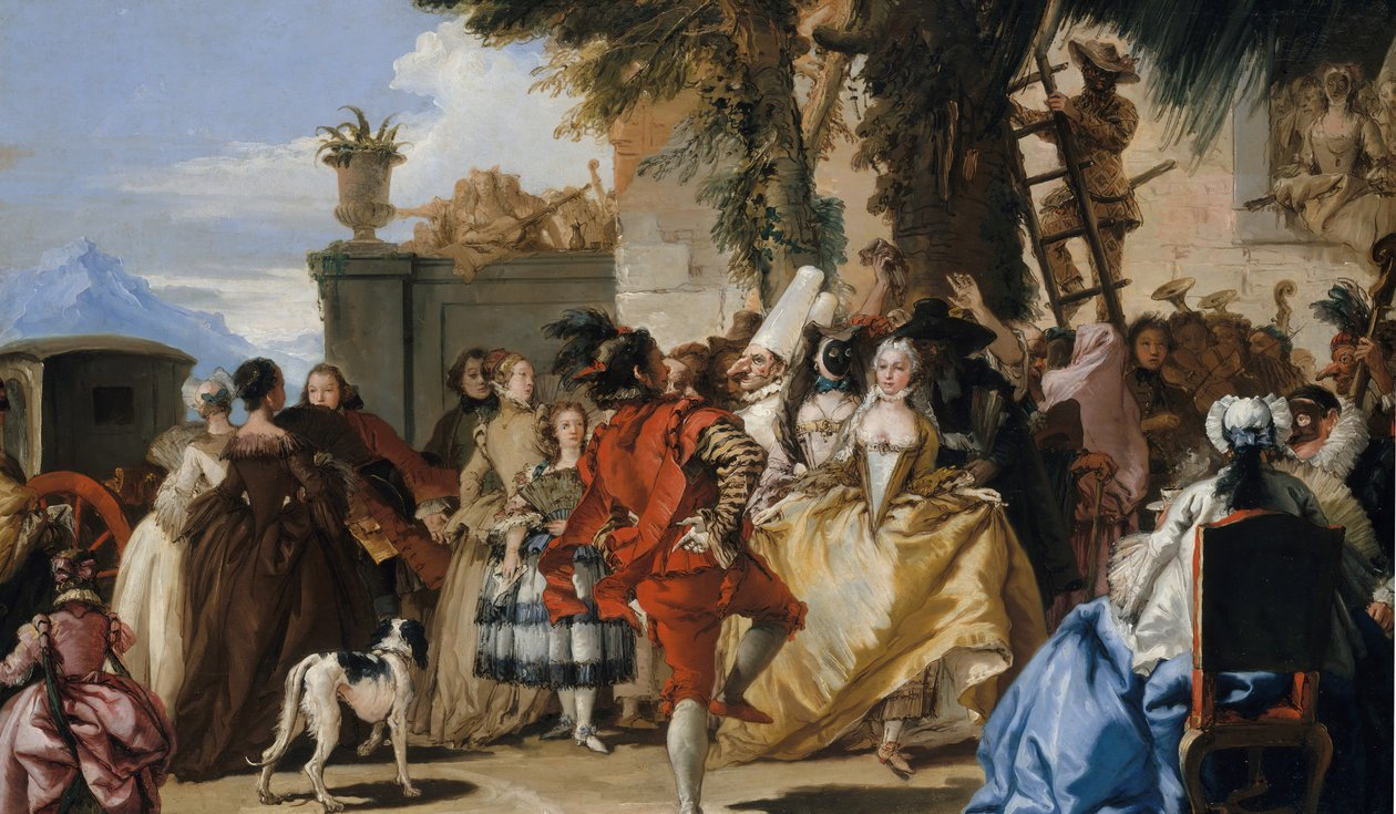 Egy tánc a vidéken, kb. 1755. alkotó: Giovanni Domenico Tiepolo