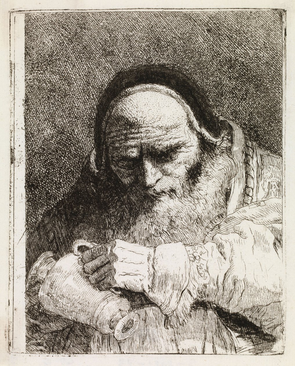 Egy kancsót tartó pápa alkotó: Giovanni Domenico Tiepolo
