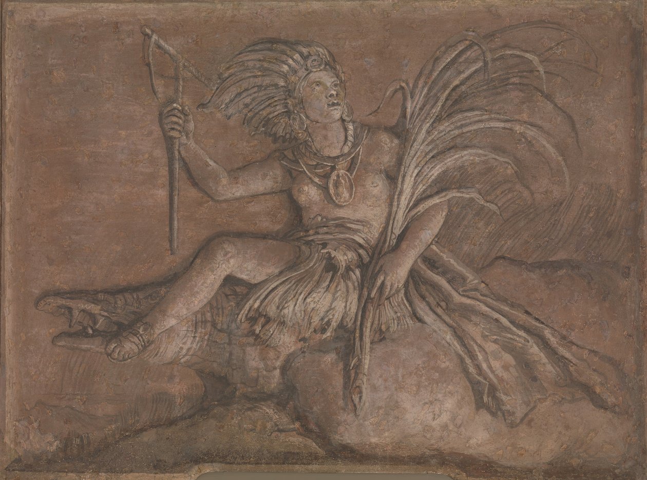 Amerika. alkotó: Giovanni Domenico Tiepolo