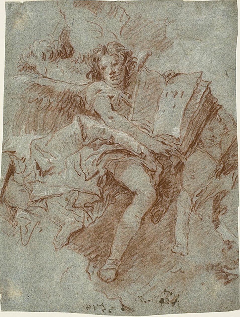 Angyal könyvvel alkotó: Giovanni Domenico Tiepolo
