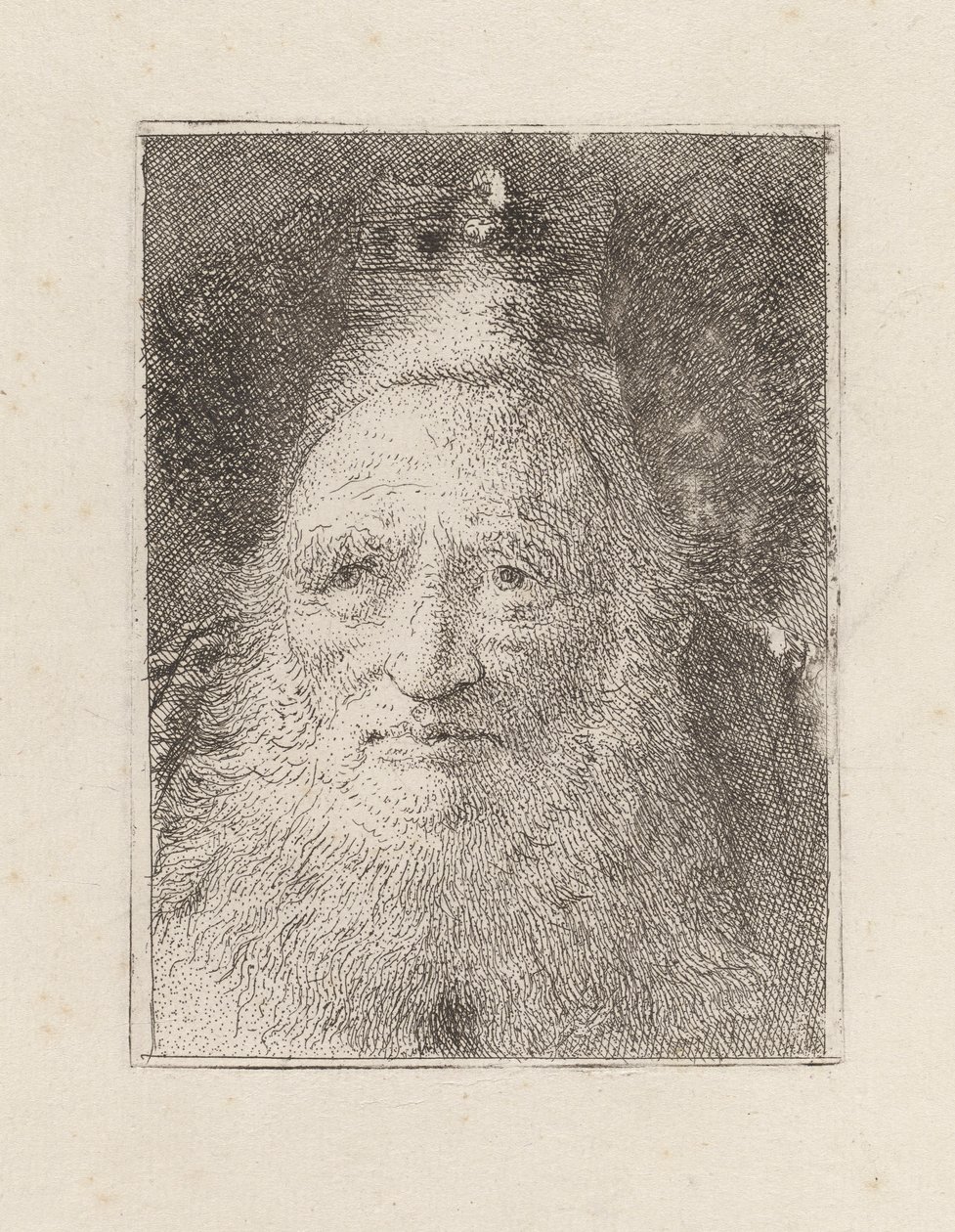 Szakállas, kalapos öregember, a Raccolta di Teste-ből (Fejgyűjtemény) alkotó: Giovanni Domenico Tiepolo