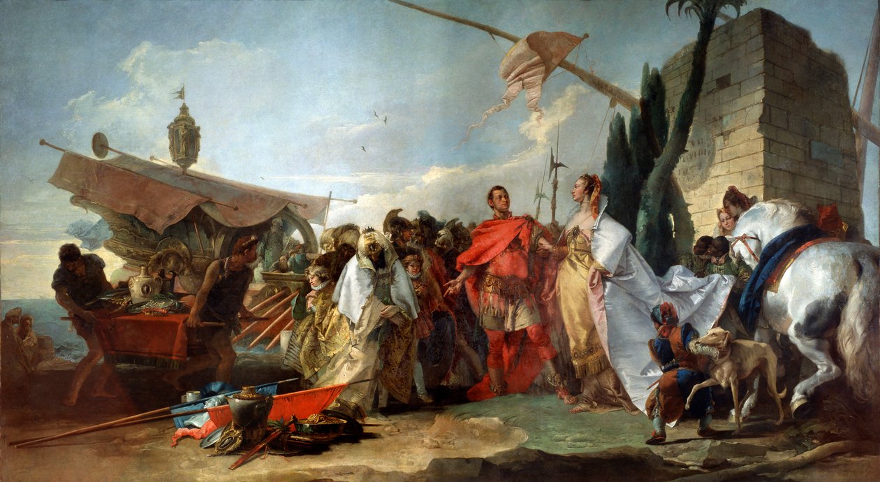 A császár találkozása Kleopátrával, 1747. alkotó: Giovanni Domenico Tiepolo