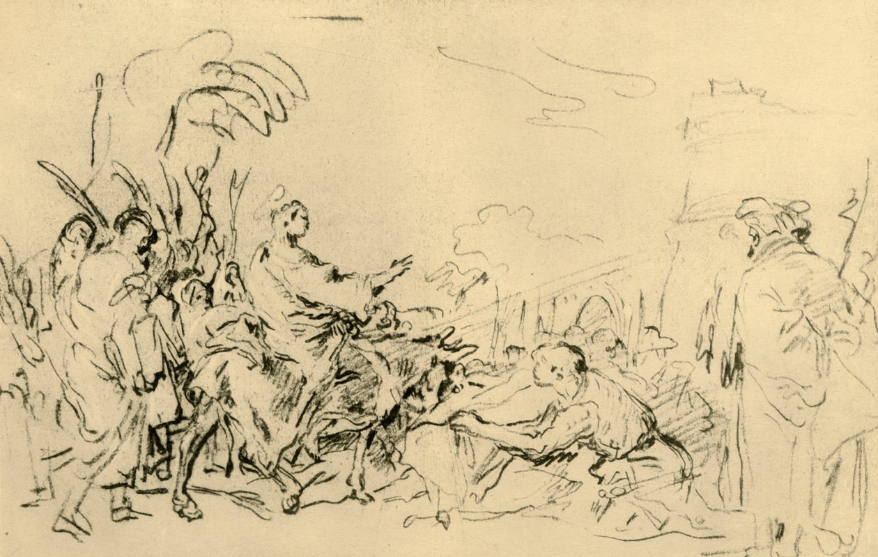 Krisztus belépése Jeruzsálembe, 1759, 1928 alkotó: Giovanni Domenico Tiepolo