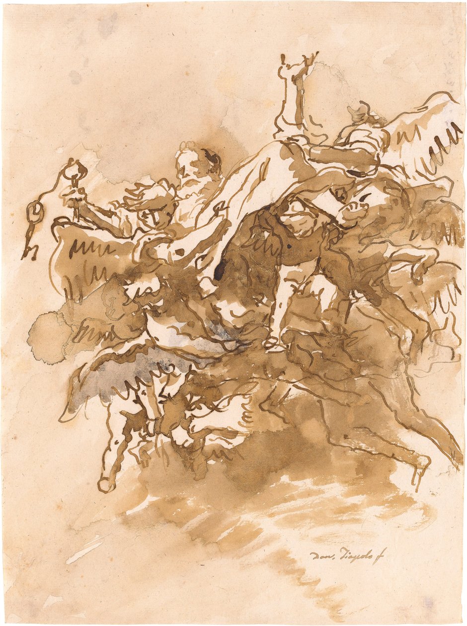 Der heilige Petrus von Engeln in den Himmel getragen alkotó: Giovanni Domenico Tiepolo