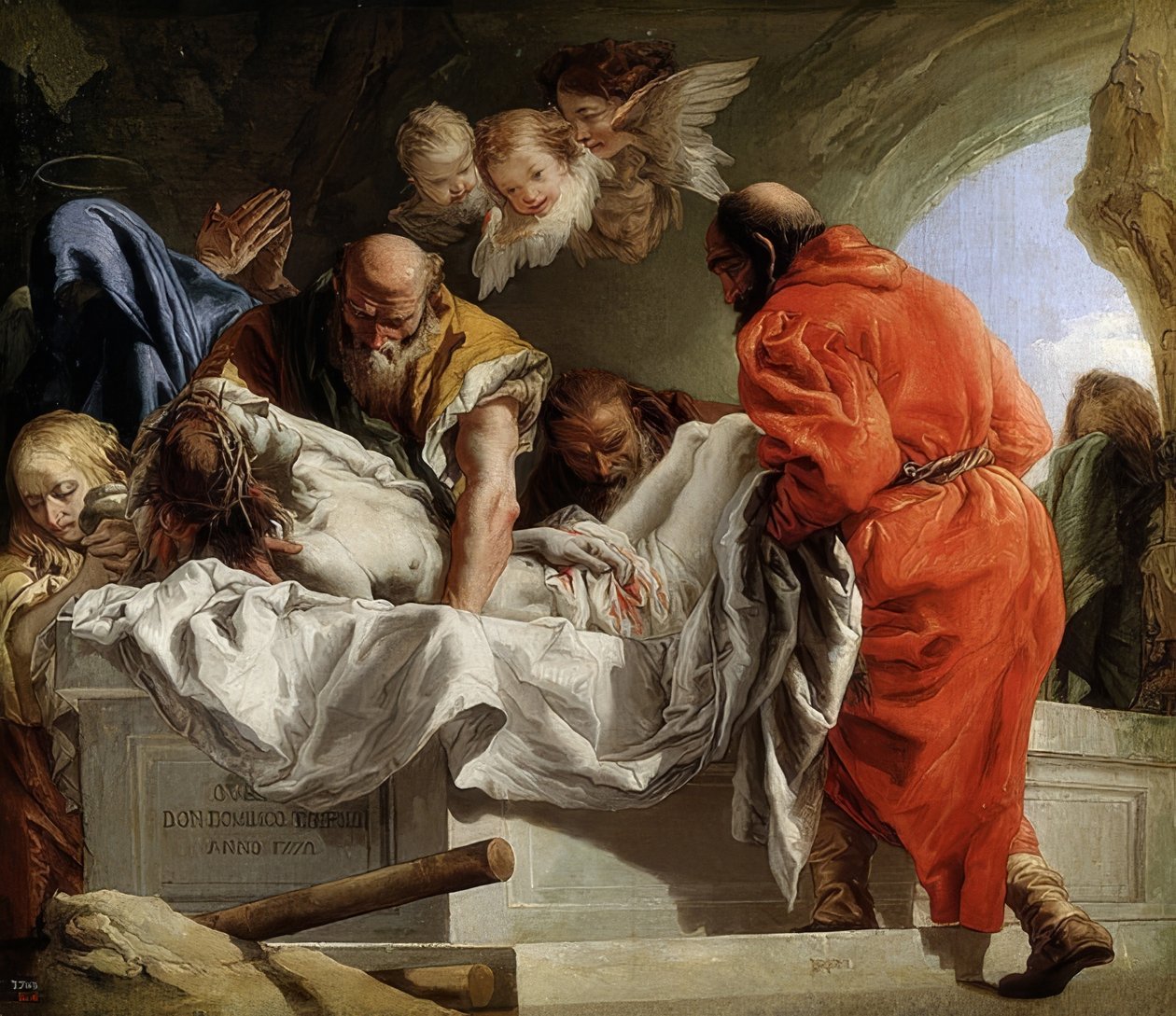 Krisztus temetése. 1772 alkotó: Giovanni Domenico Tiepolo