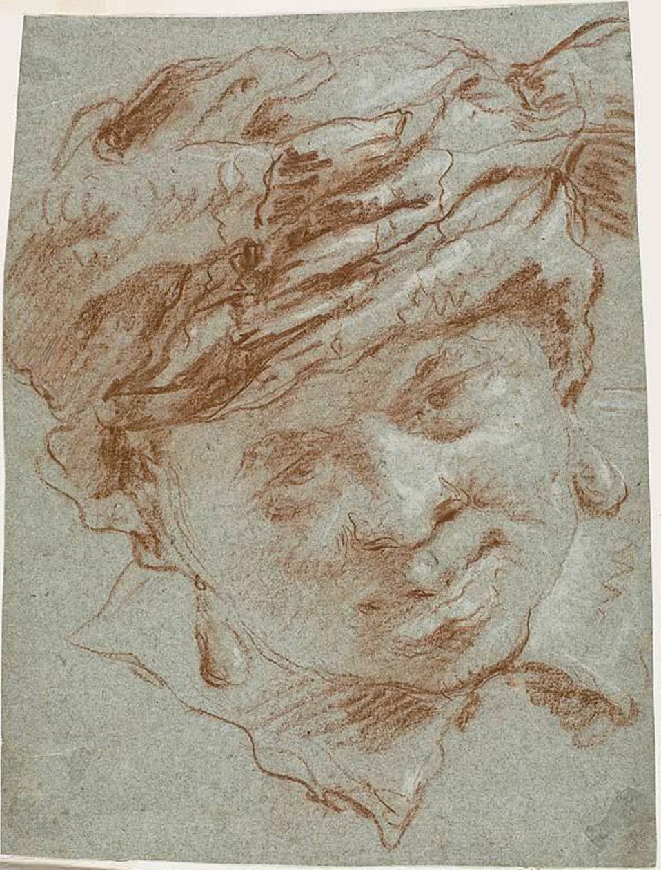 Egy turbános fiú feje alkotó: Giovanni Domenico Tiepolo