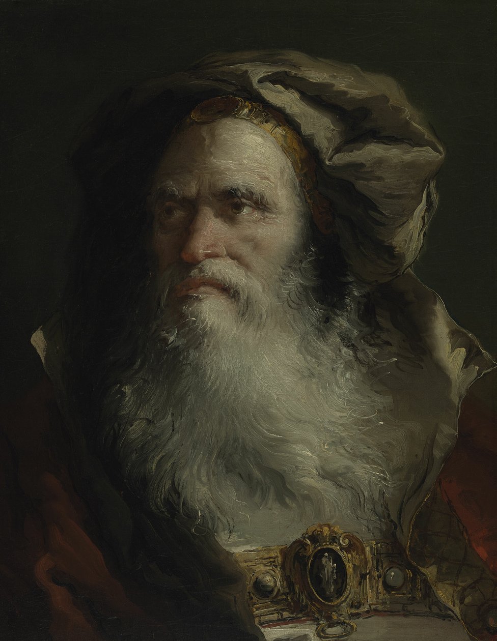 Egy filozófus feje alkotó: Giovanni Domenico Tiepolo