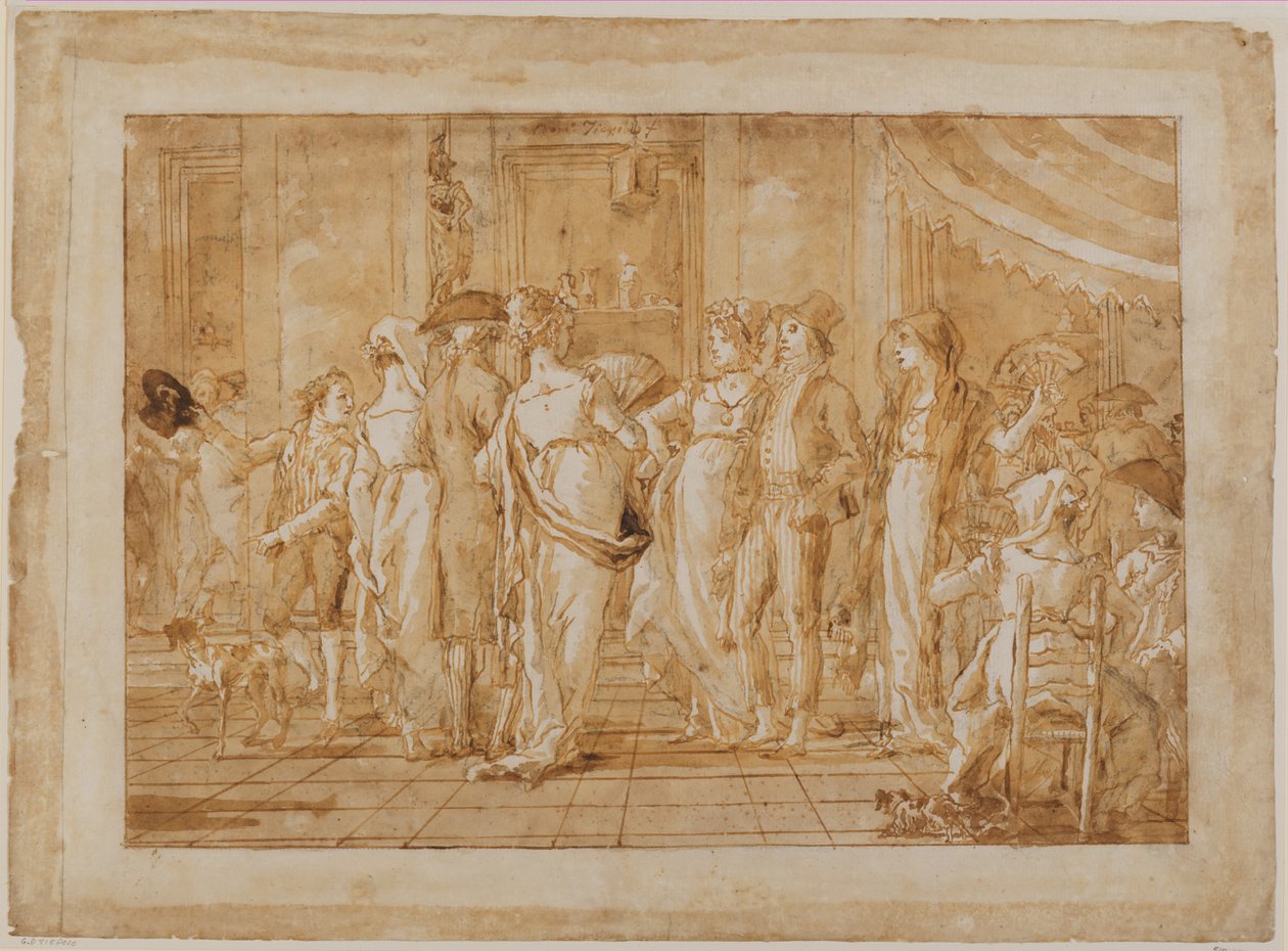 „A téren” alkotó: Giovanni Domenico Tiepolo