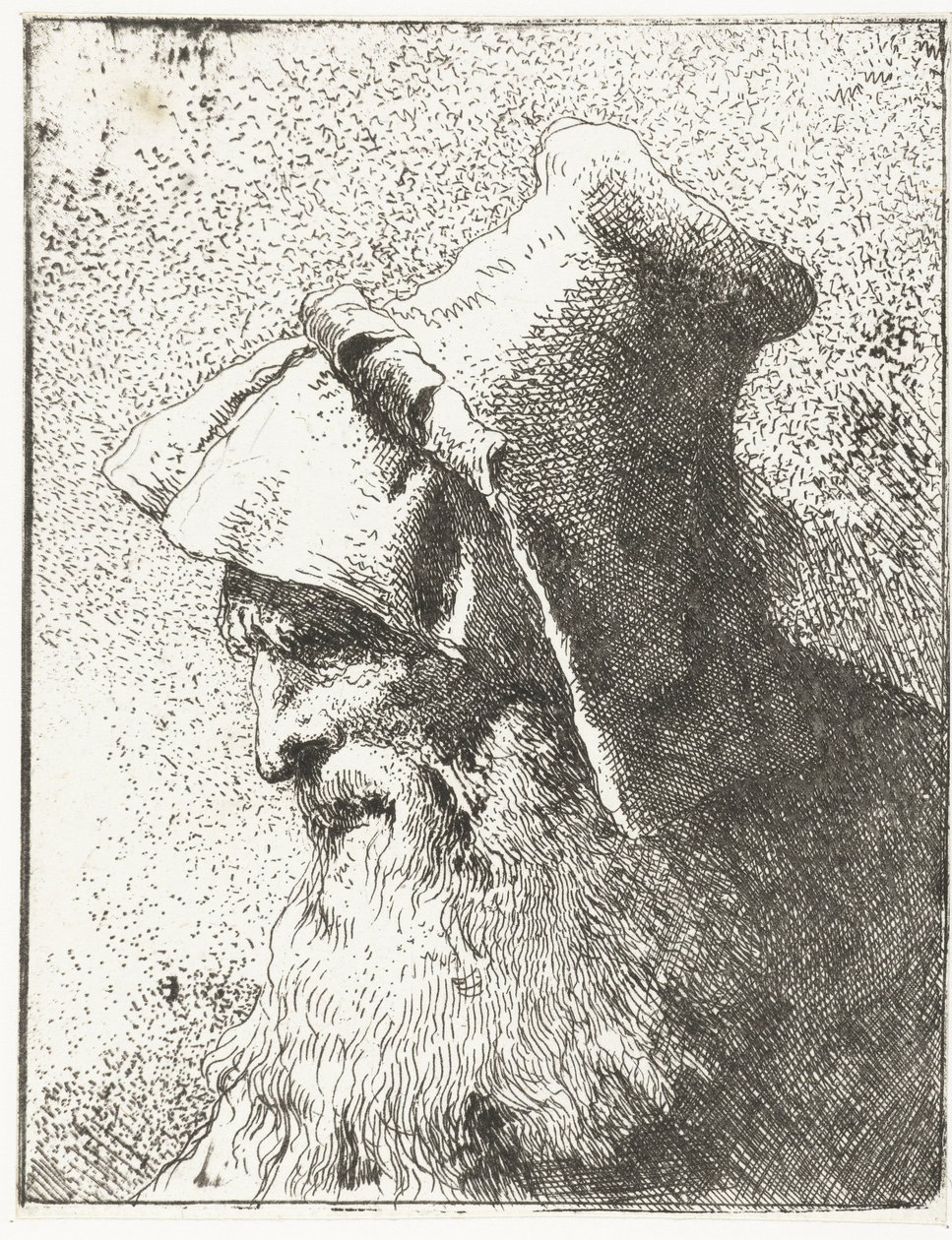 Férfi szakállal és kalappal Fejgyűjtemény (sorozat címe) Raccolta di Teste (sorozat címe) alkotó: Giovanni Domenico Tiepolo