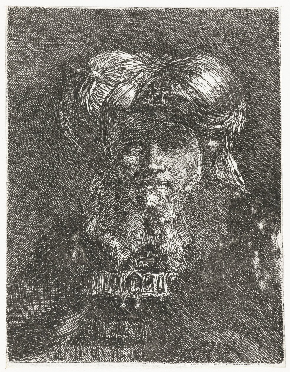 Férfi nagy turbánnal Fejgyűjtemény (sorozat címe) Raccolta di Teste (sorozat címe) alkotó: Giovanni Domenico Tiepolo