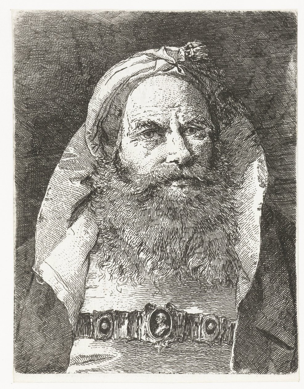 Férfi kis turbánnal Fejgyűjtemény (sorozat címe) Raccolta di Teste (sorozat címe) alkotó: Giovanni Domenico Tiepolo