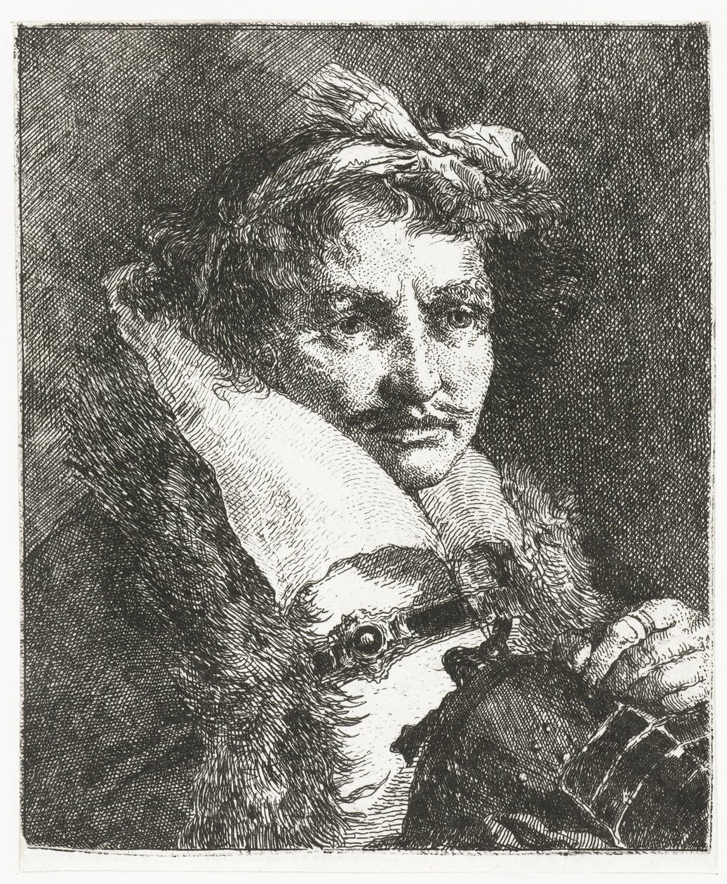 Férfi bajusz és sisak Fejgyűjtemény (sorozat címe) Raccolta di Teste (sorozat címe) alkotó: Giovanni Domenico Tiepolo