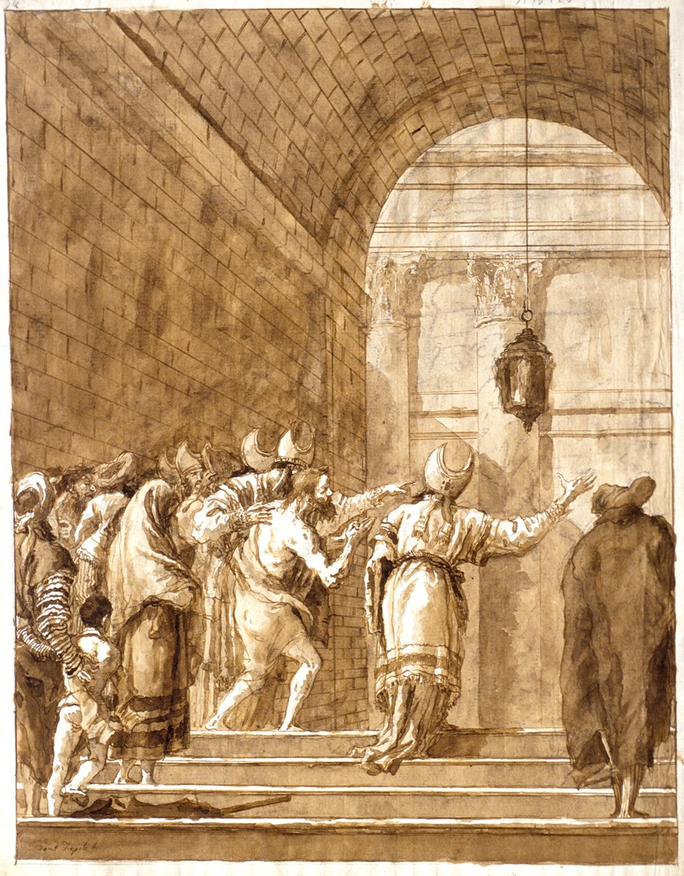Nebukadneccar visszatér a vadonból palotájába alkotó: Giovanni Domenico Tiepolo
