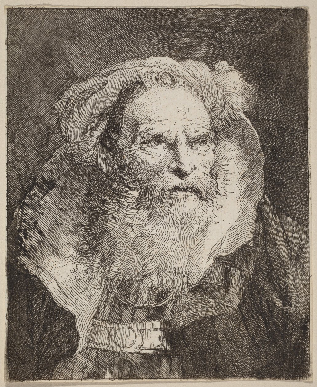 Meditáló öregember alkotó: Giovanni Domenico Tiepolo