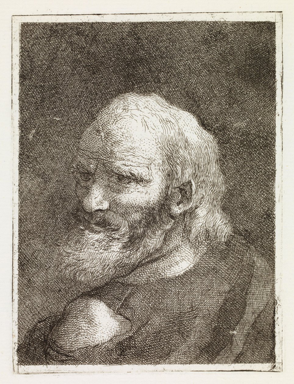Hátulról ábrázolt öregember alkotó: Giovanni Domenico Tiepolo