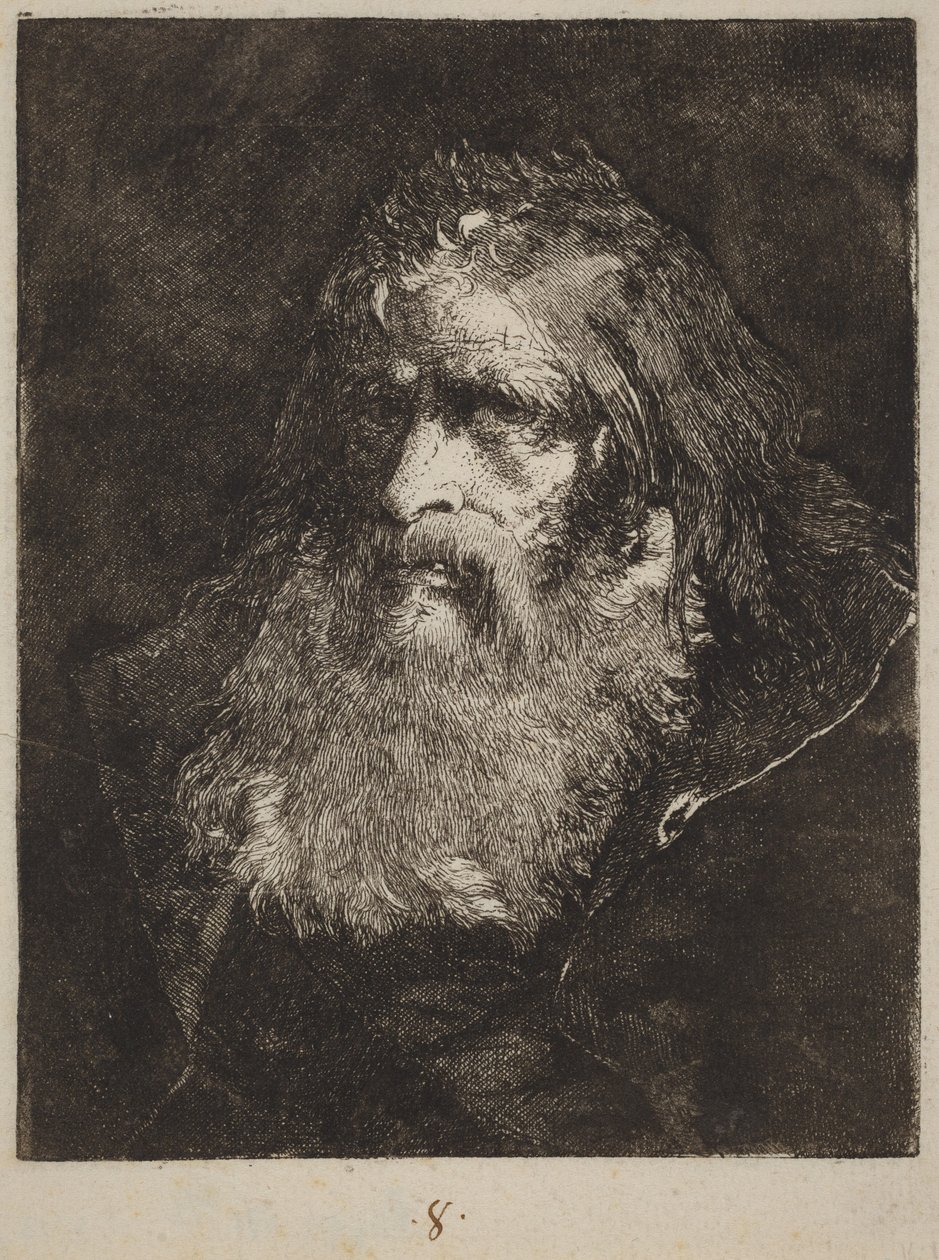 Fejfedő nélküli öregember alkotó: Giovanni Domenico Tiepolo