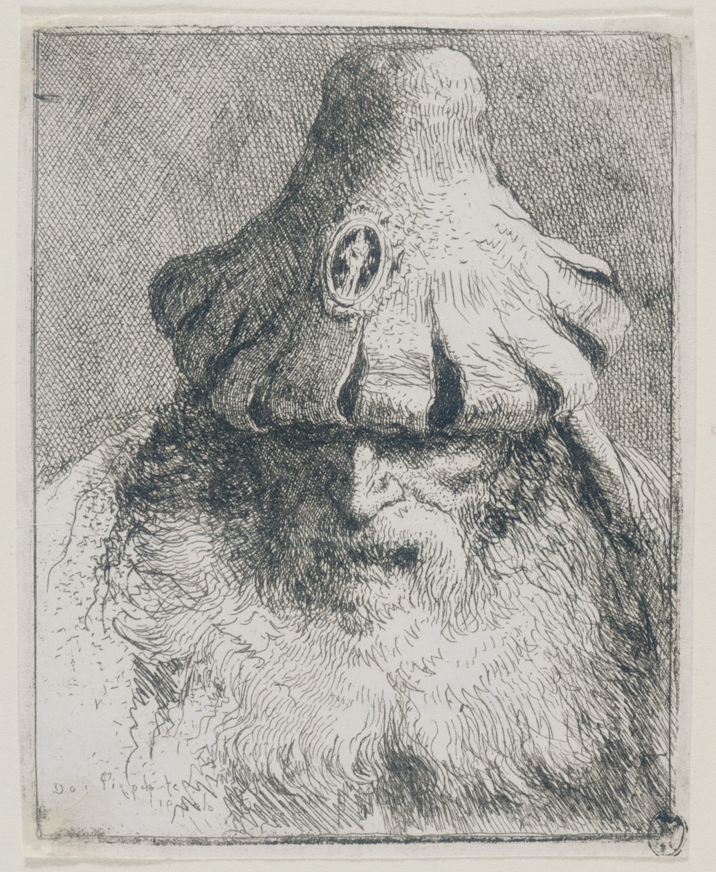 Kúpos kalapos öregember alkotó: Giovanni Domenico Tiepolo