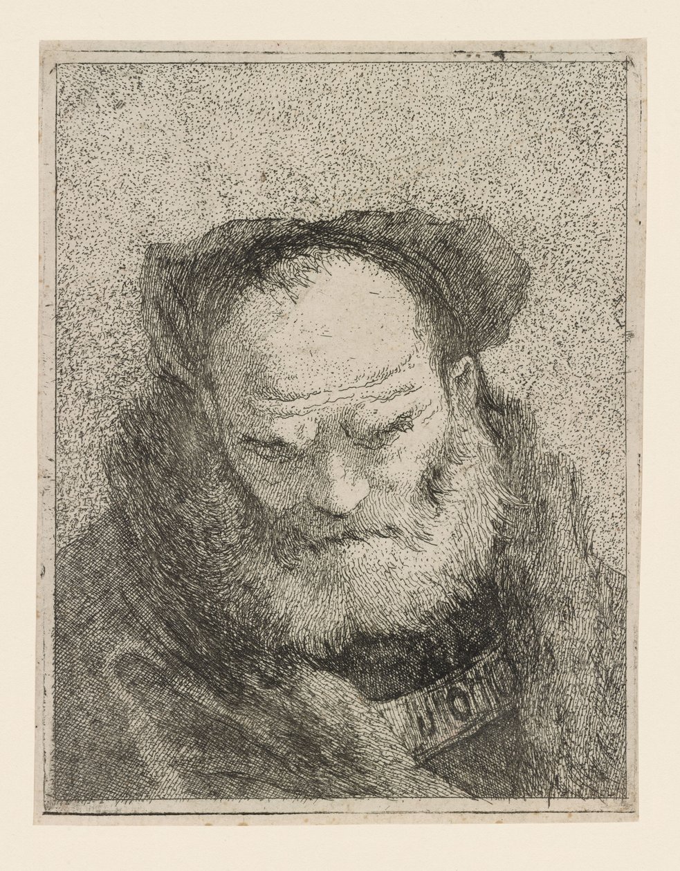 Szakállas öregember, a Raccolta di Teste (Fejgyűjtemény) című sorozatból alkotó: Giovanni Domenico Tiepolo