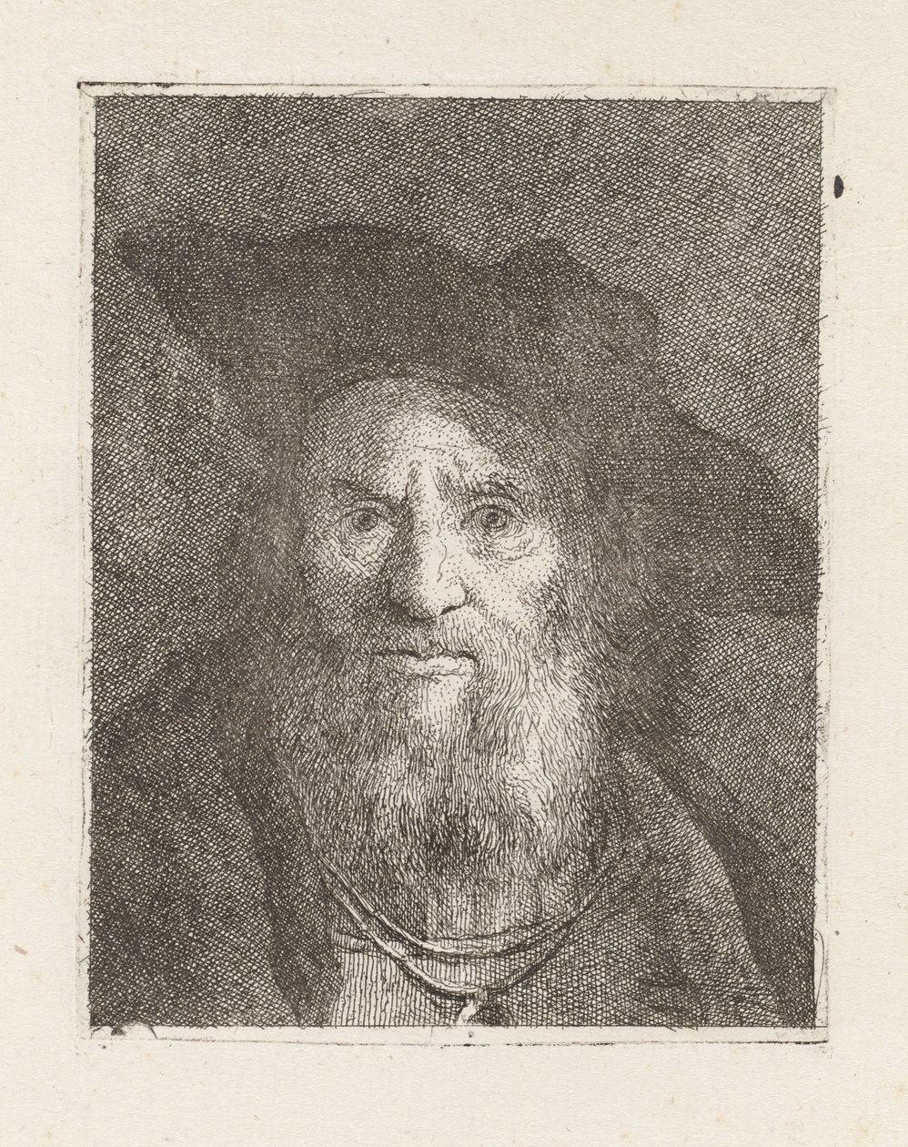 Kalapos öregember, a Raccolta di Teste (Fejgyűjtemény) című sorozatból alkotó: Giovanni Domenico Tiepolo