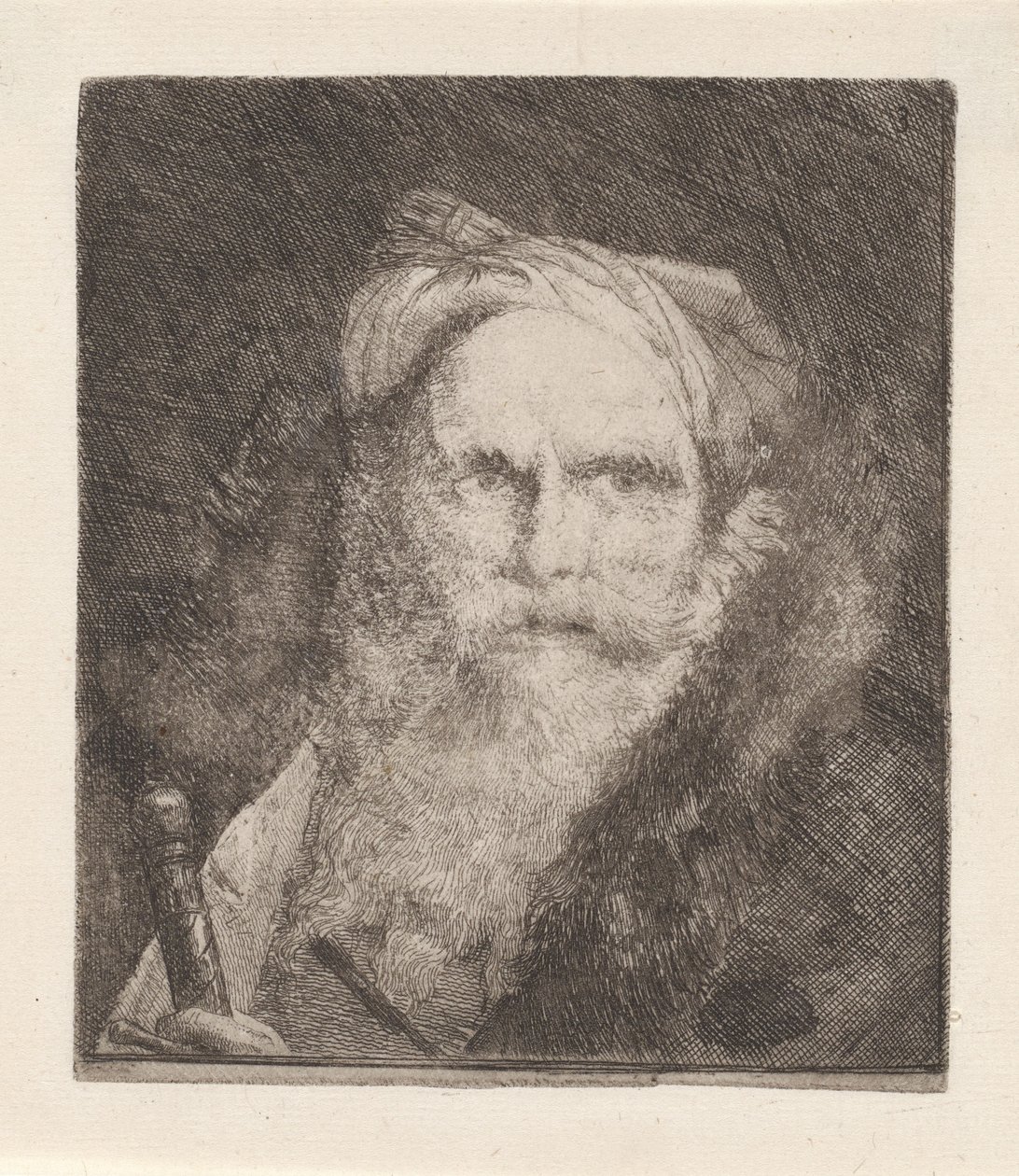 Öregember karddal, a Raccolta di Teste (Fejgyűjtemény) sorozatból alkotó: Giovanni Domenico Tiepolo