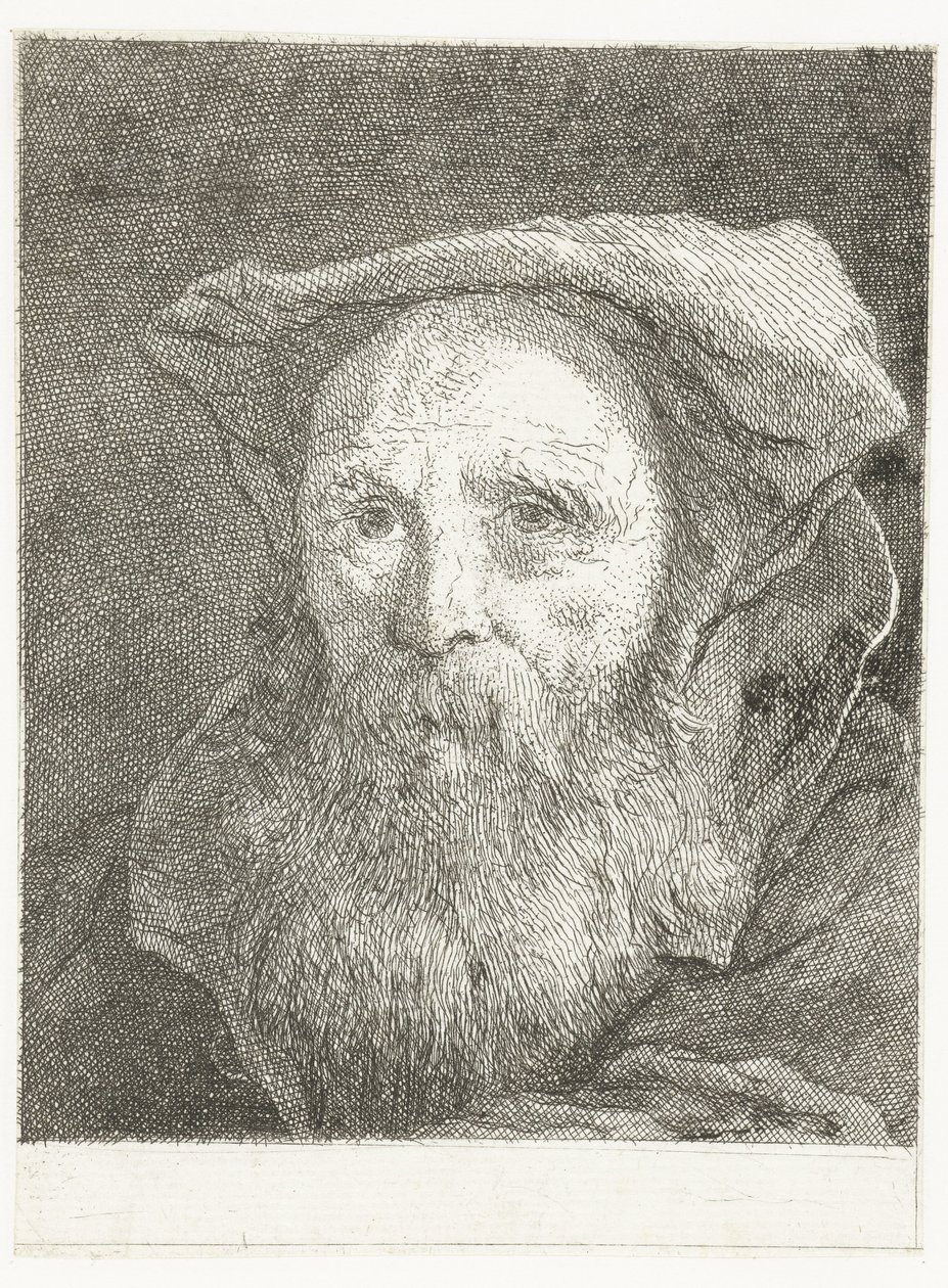 Idős férfi szakállal és svájcisapkával Fejgyűjtemény (sorozat címe) Raccolta di Teste (sorozat címe) alkotó: Giovanni Domenico Tiepolo