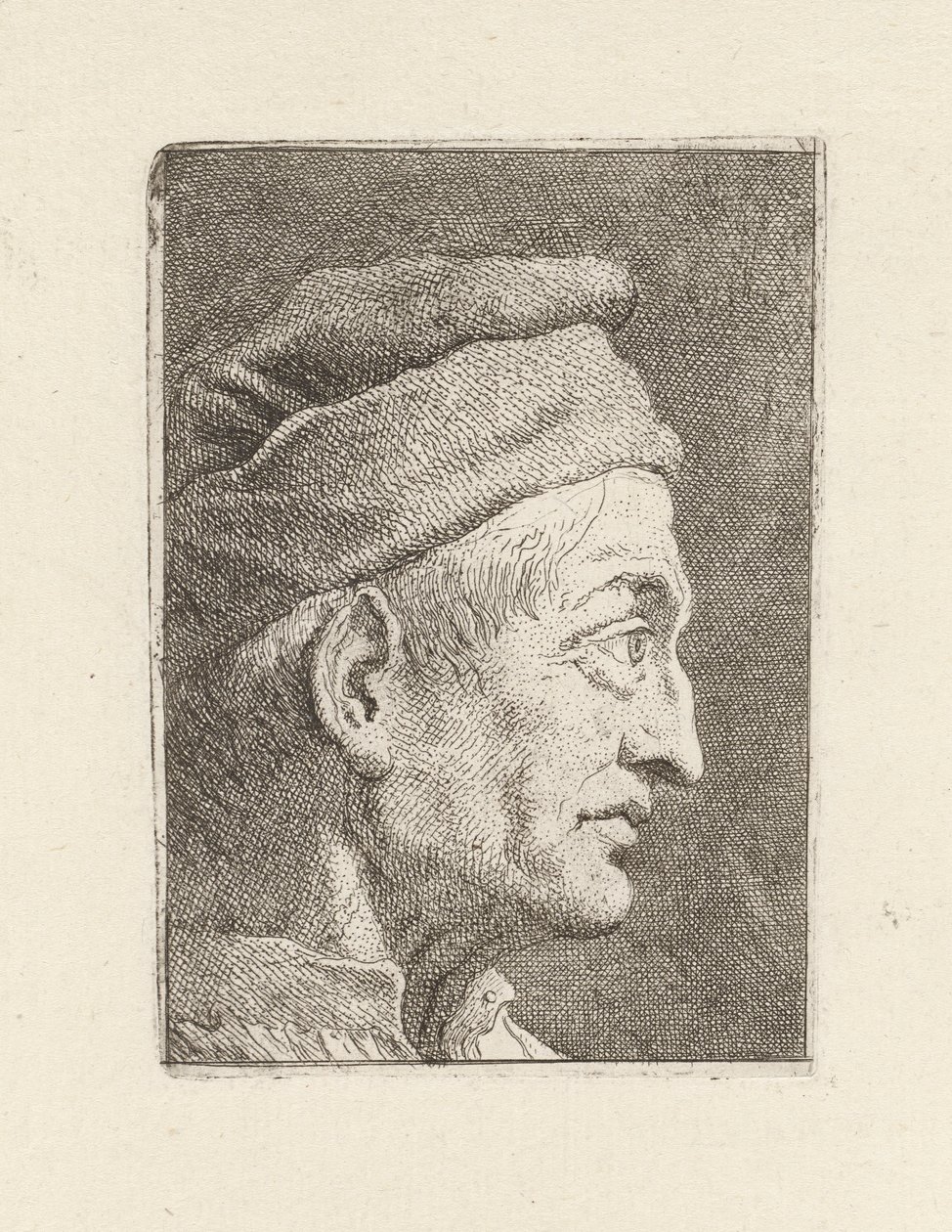 Egy öregember profilja, a Raccolta di Teste-ből (Fejgyűjtemény) alkotó: Giovanni Domenico Tiepolo