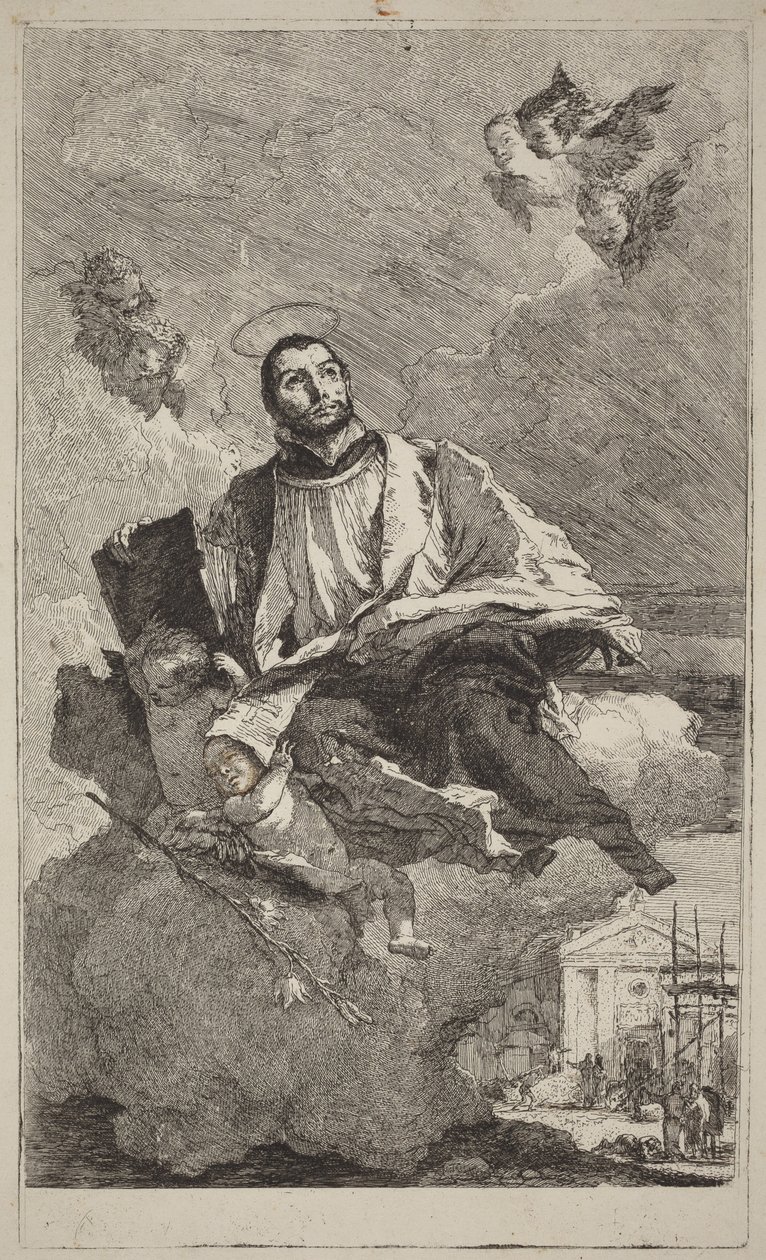 Thienei Szent Kajetán alkotó: Giovanni Domenico Tiepolo