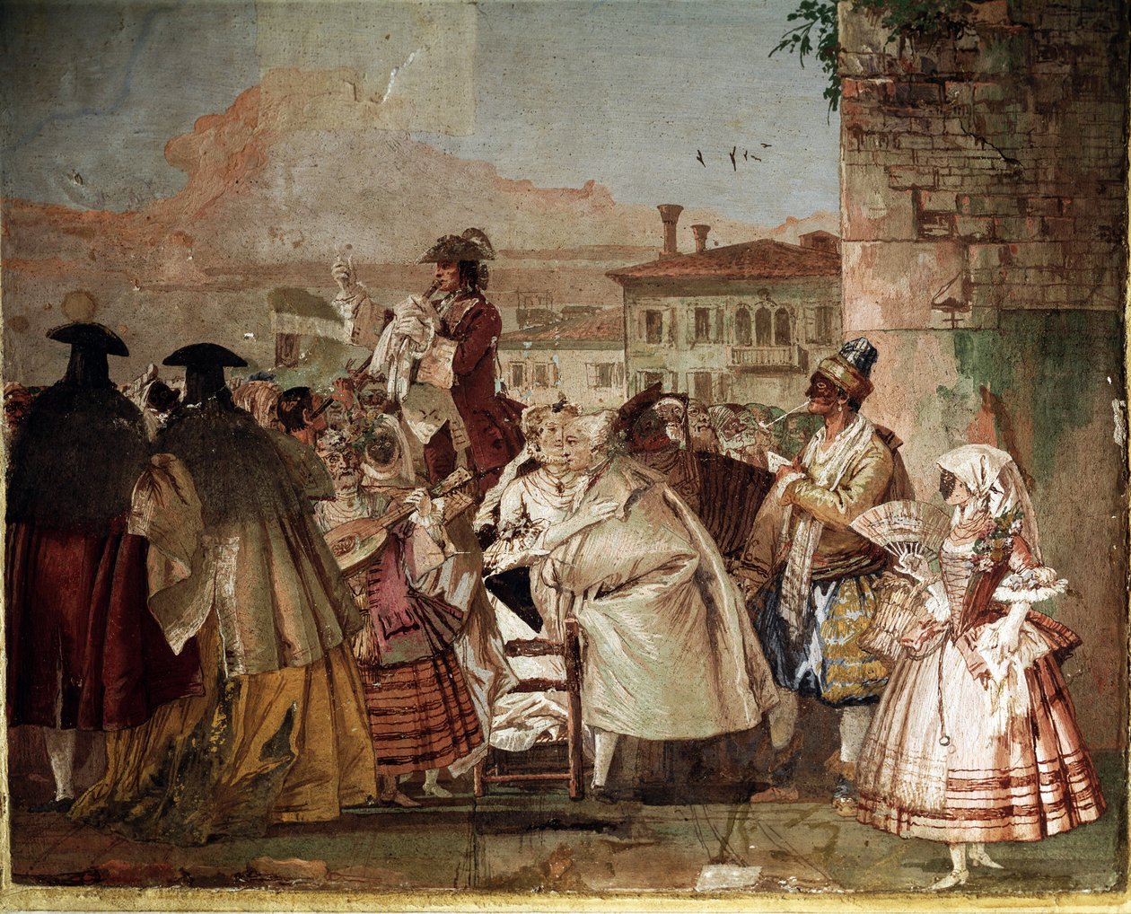 A sarlatán (freskó a karneválteremben alkotó: Giovanni Domenico Tiepolo
