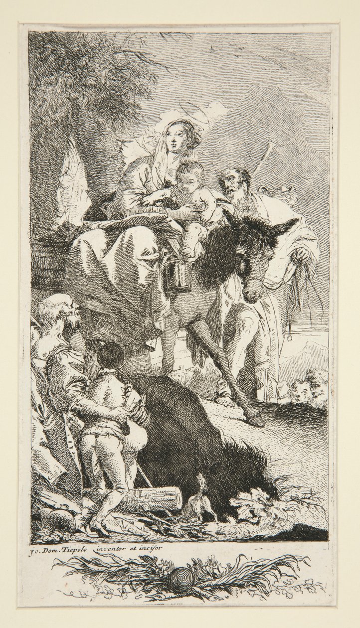 A Szent Család a koldussal és fiával alkotó: Giovanni Domenico Tiepolo