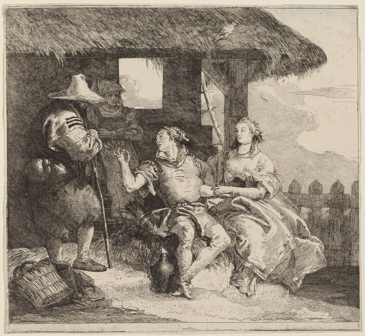 Angelica és Medoro házassága alkotó: Giovanni Domenico Tiepolo