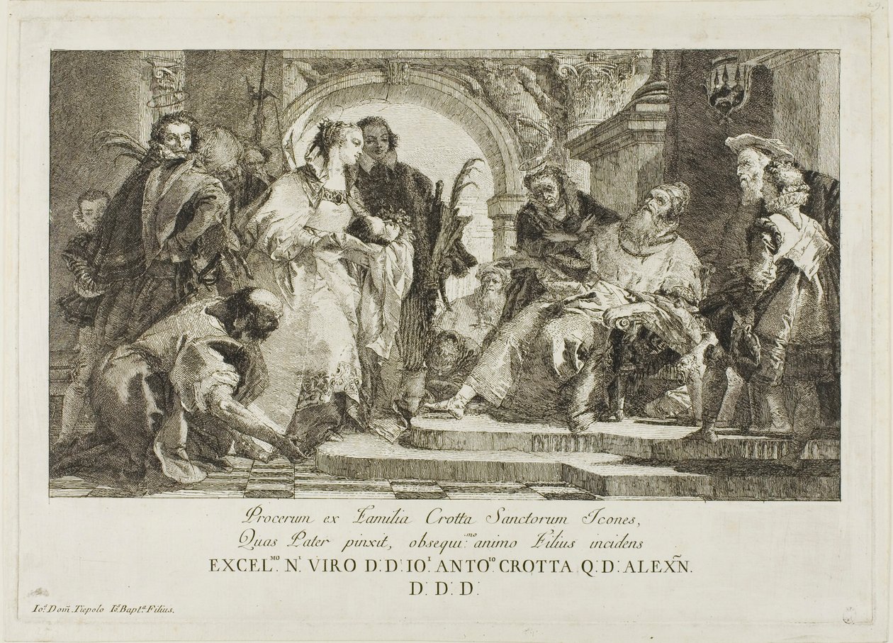 A Crotta család védőszentjei alkotó: Giovanni Domenico Tiepolo
