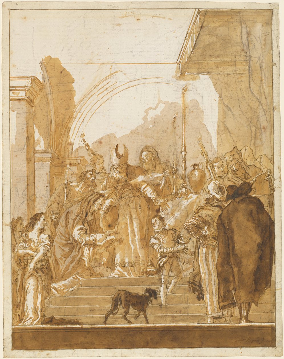 Bemutató a templomban alkotó: Giovanni Domenico Tiepolo