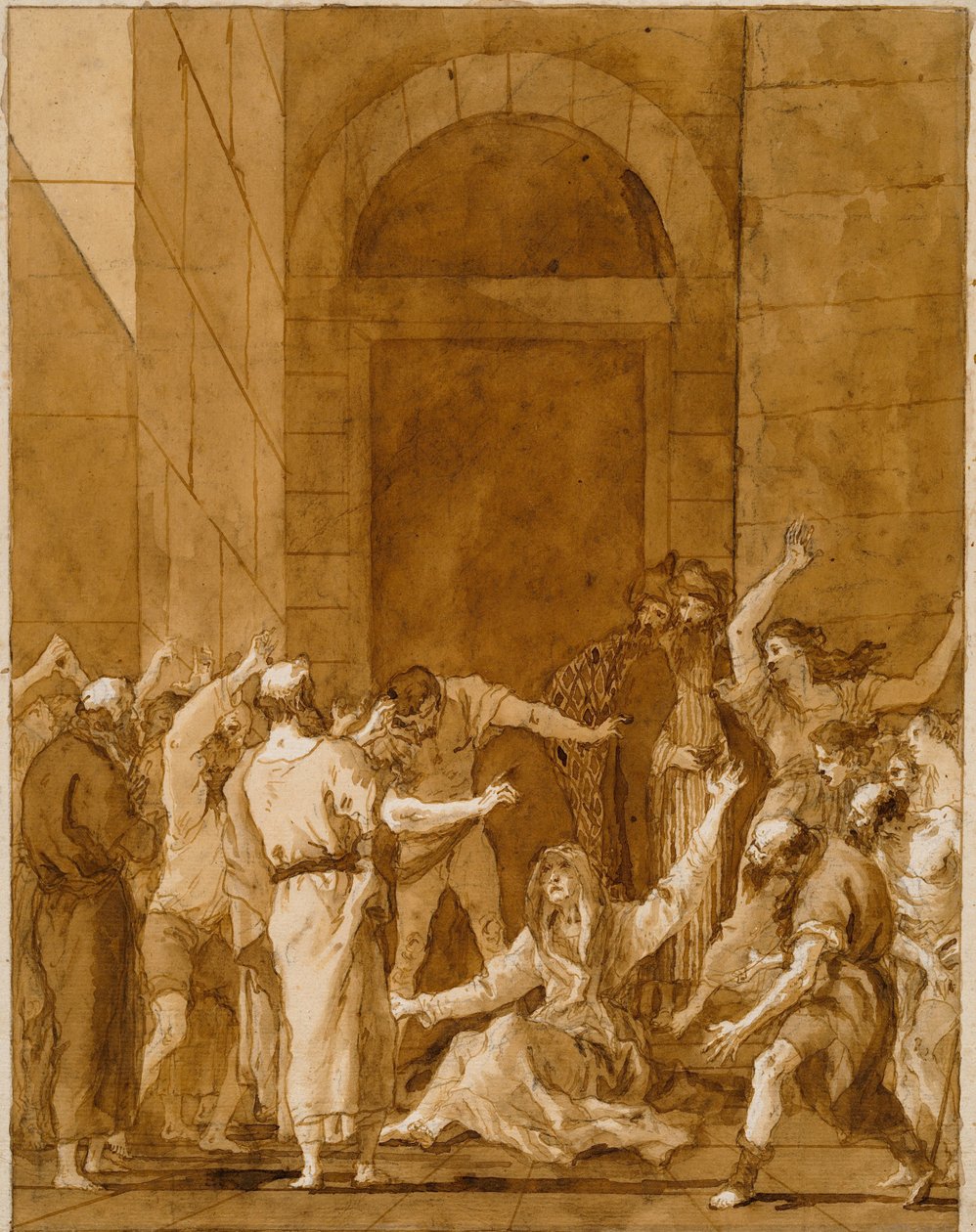 Tabitha feltámadása alkotó: Giovanni Domenico Tiepolo