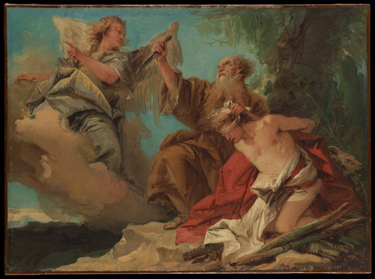 Izsák feláldozása alkotó: Giovanni Domenico Tiepolo