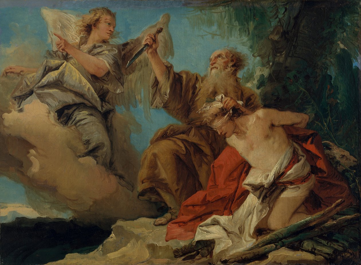 Izsák feláldozása, az 1750-es évek közepe. alkotó: Giovanni Domenico Tiepolo